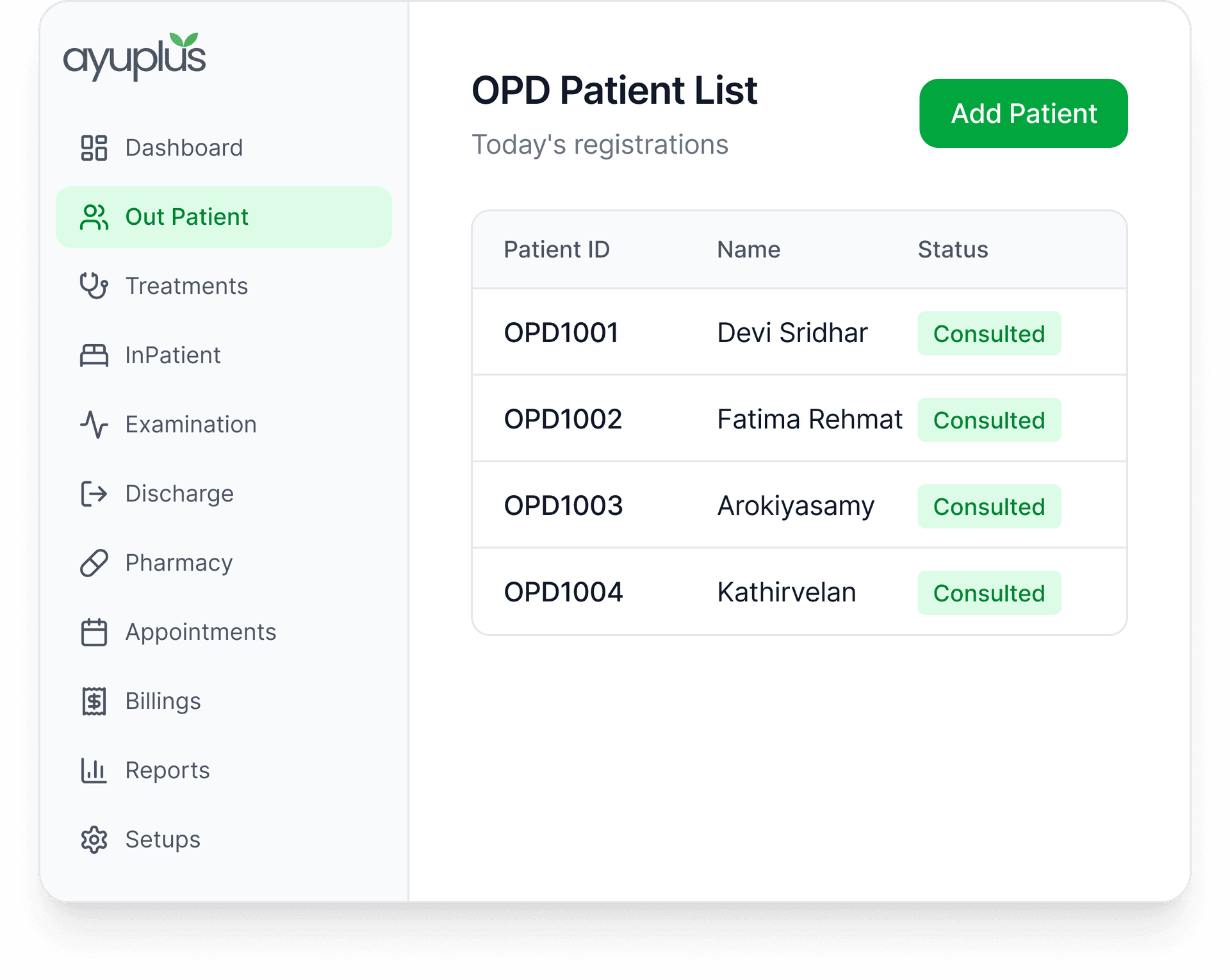 Complete OPD & IPD patient management